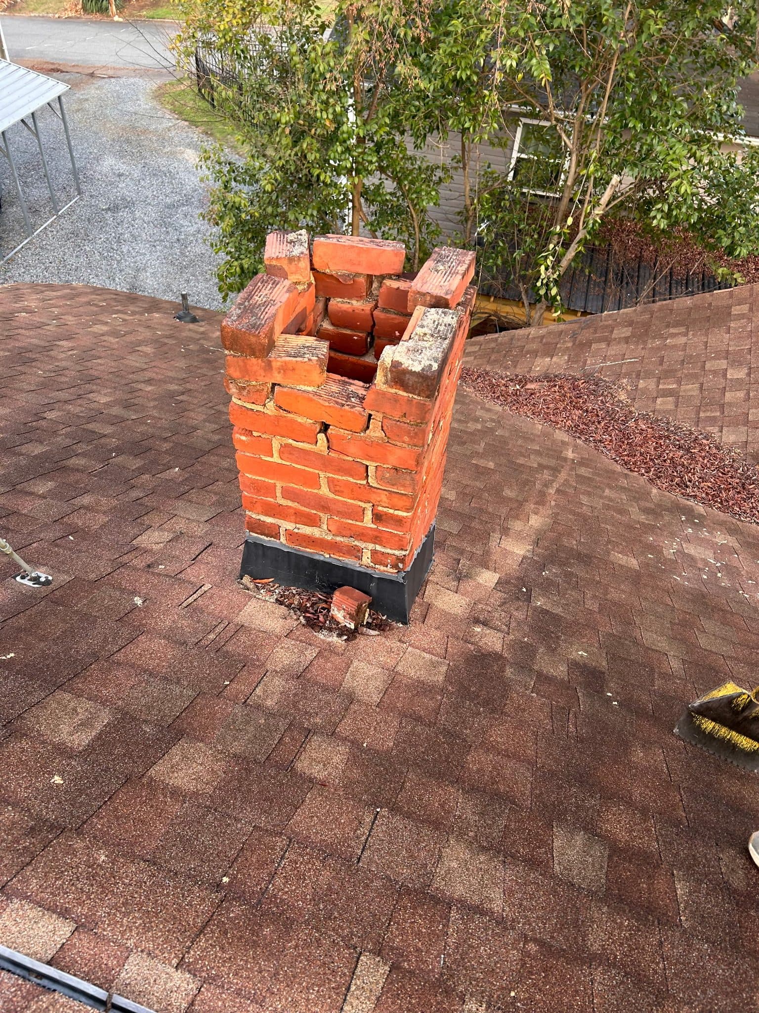 Worn roof on a Concord NC home before replacement