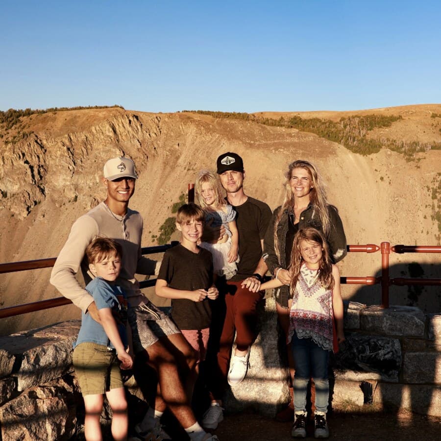 Nathan Hall, Owner and Partner at ARX Roofing & Exteriors, with his wife Felicia and their children
